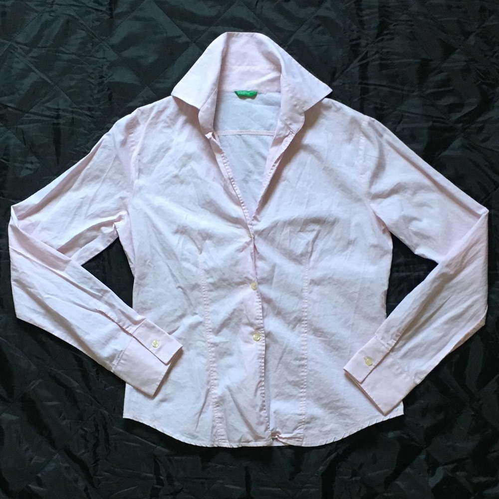 🔥🎉FINAL PRICE🔥🎉 EUC Pink Benetton Shirt